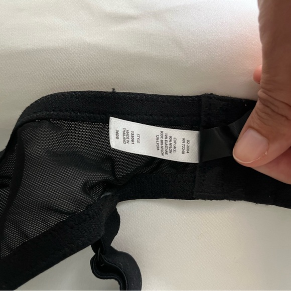 36DD Black and Tan Lace Bra - Picture 2 of 4